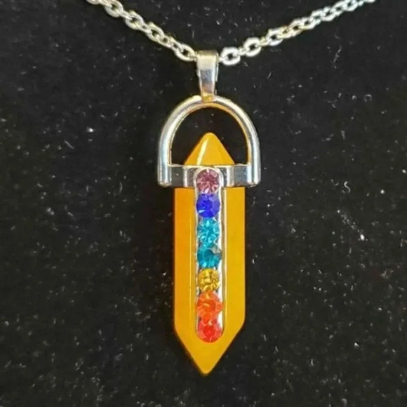 Orange Topaz Chakra Pendant - Picture 2 of 6